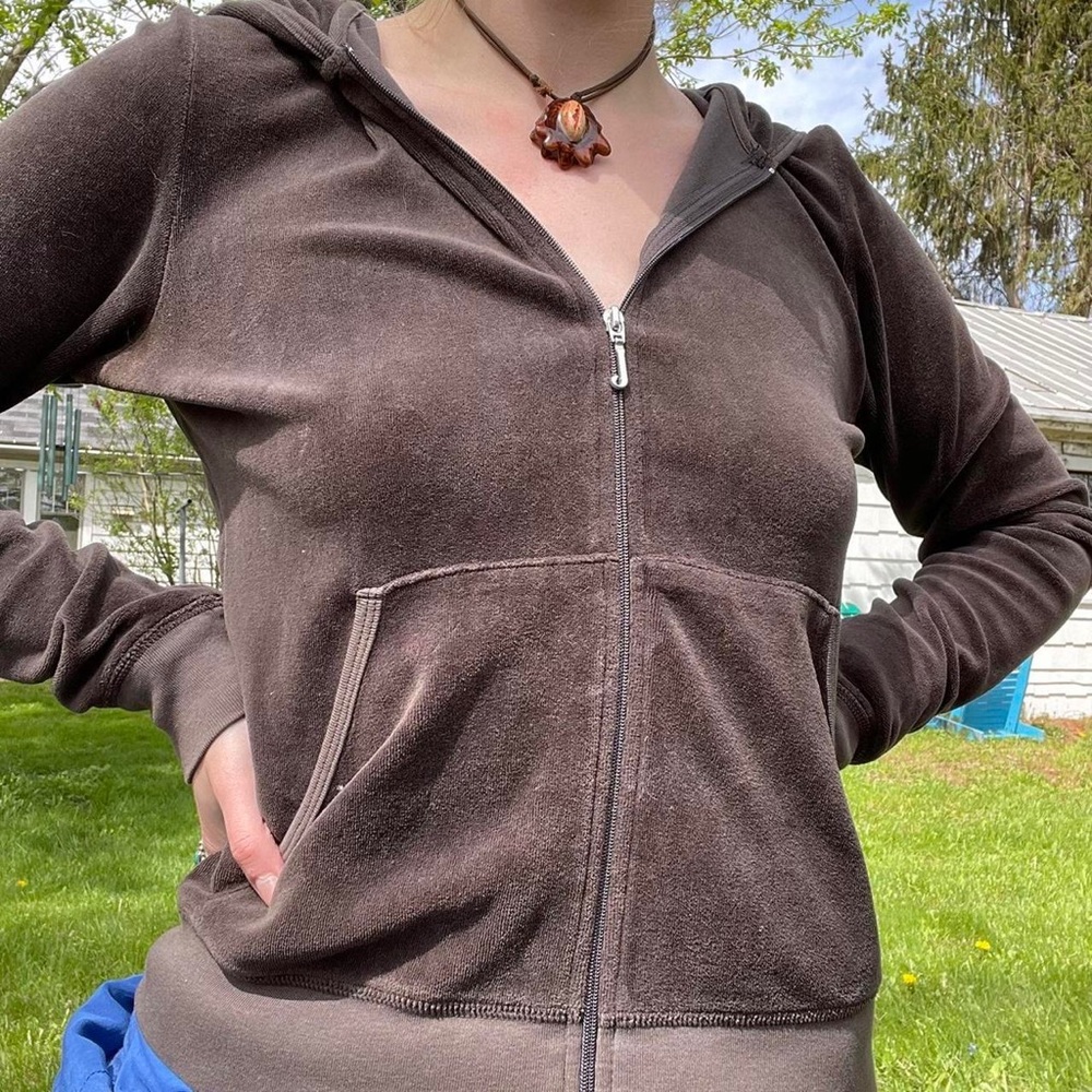 y2k Gray Juicy Couture Teri Cloth Hoodie